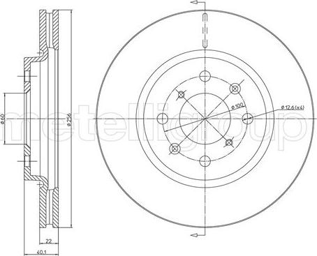 Metelli 23-1257C - Jarrulevy inparts.fi