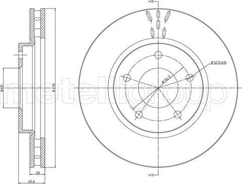 Metelli 23-1269C - Jarrulevy inparts.fi