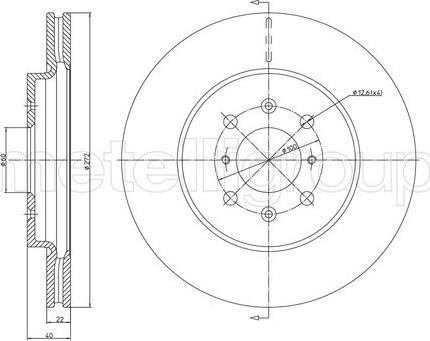 Metelli 23-1264C - Jarrulevy inparts.fi