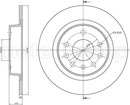 Metelli 23-1205C - Jarrulevy inparts.fi