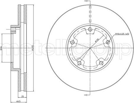 Metelli 23-1201 - Jarrulevy inparts.fi