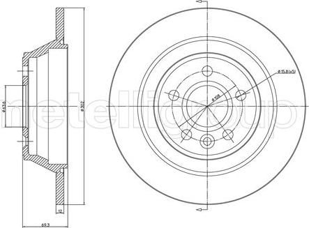 Metelli 23-1202C - Jarrulevy inparts.fi