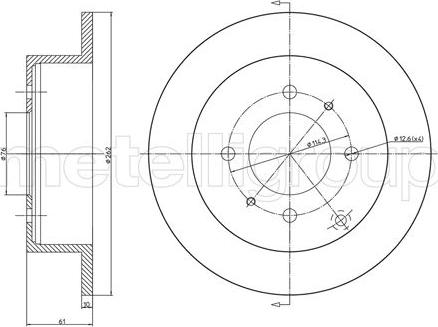 Metelli 23-1207C - Jarrulevy inparts.fi