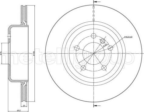 Metelli 23-1281C - Jarrulevy inparts.fi