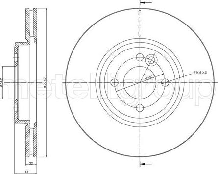 Metelli 23-1234C - Jarrulevy inparts.fi