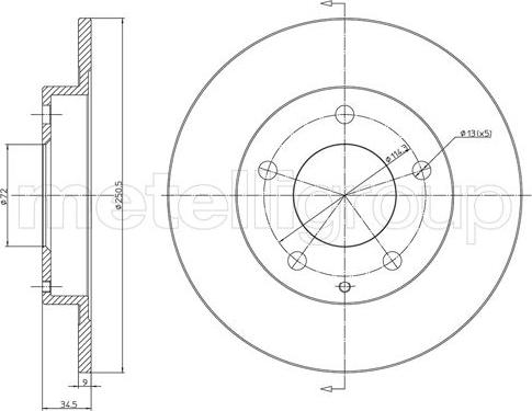 Metelli 23-1741C - Jarrulevy inparts.fi