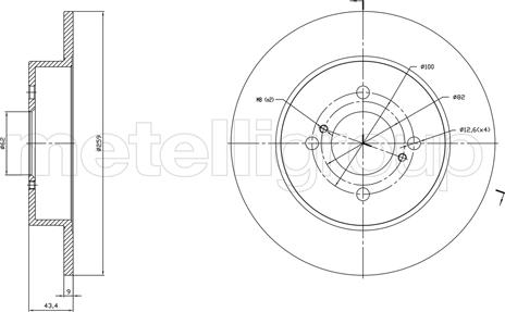 Metelli 23-1758C - Jarrulevy inparts.fi