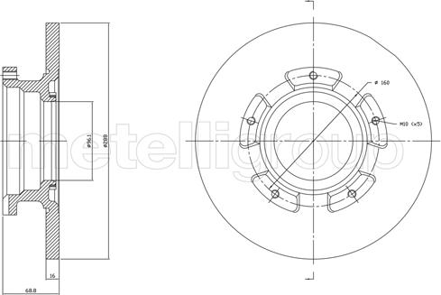 Metelli 23-1753C - Jarrulevy inparts.fi