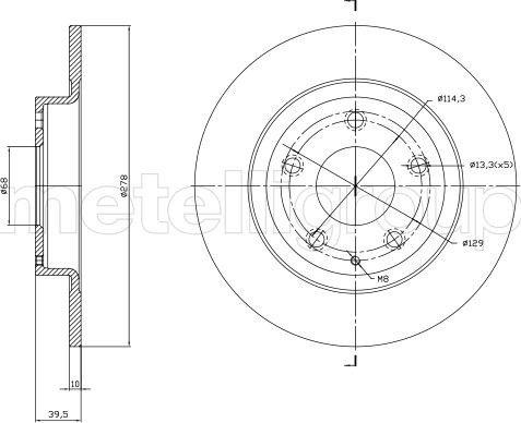 Metelli 23-1757C - Jarrulevy inparts.fi