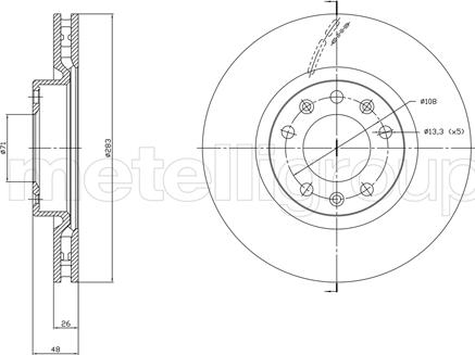 Metelli 23-1764C - Jarrulevy inparts.fi