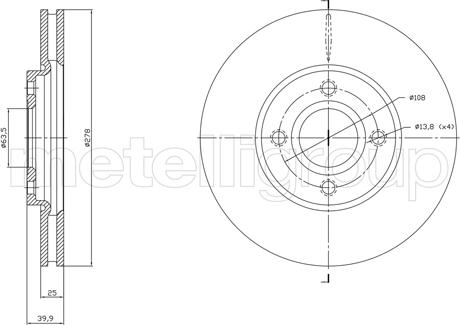 Metelli 23-1768C - Jarrulevy inparts.fi