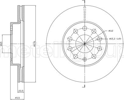 Metelli 23-1767C - Jarrulevy inparts.fi