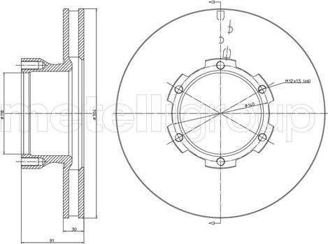 Metelli 23-1715 - Jarrulevy inparts.fi