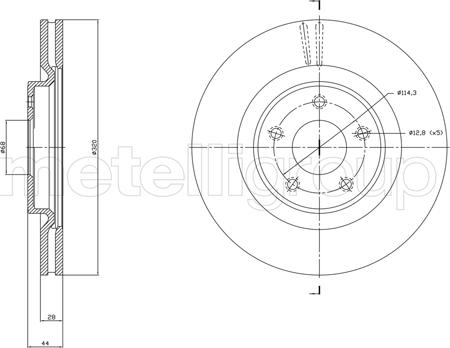 Metelli 23-1783C - Jarrulevy inparts.fi