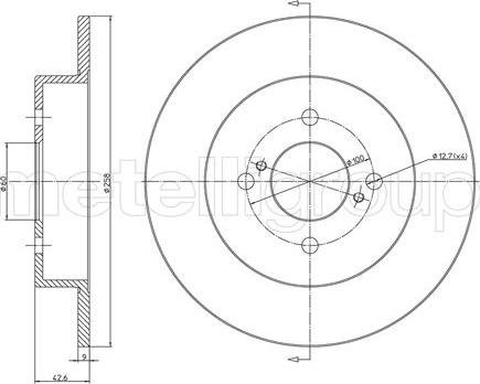 Metelli 23-1732 - Jarrulevy inparts.fi