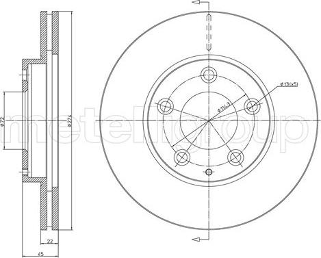 Metelli 23-1737C - Jarrulevy inparts.fi