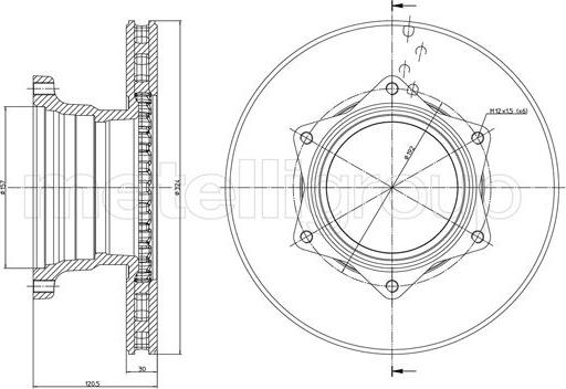 Metelli 23-1729 - Jarrulevy inparts.fi