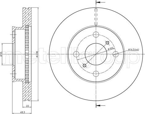 Metelli 23-1723C - Jarrulevy inparts.fi