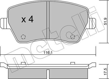 Metelli 22-0485-0 - Öljynsuodatin inparts.fi