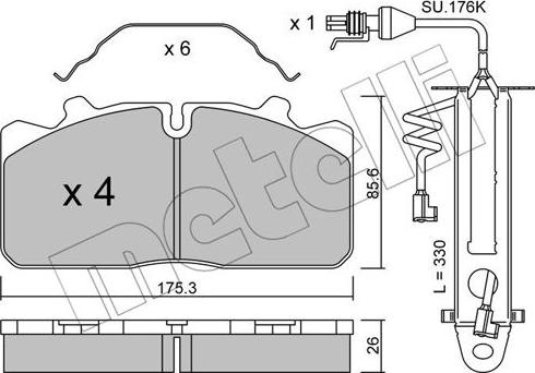 Metelli 22-0582-2K - Jarrupala, levyjarru inparts.fi