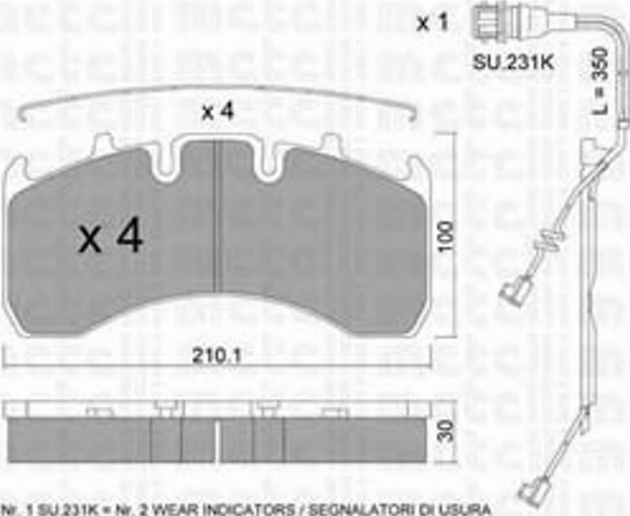 Metelli 2206501K - Jarrupala, levyjarru inparts.fi