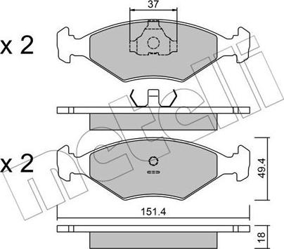 Metelli 22-0057-2 - Jarrupala, levyjarru inparts.fi