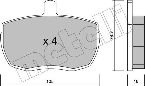 Metelli 22-0016-0 - Jarrupala, levyjarru inparts.fi