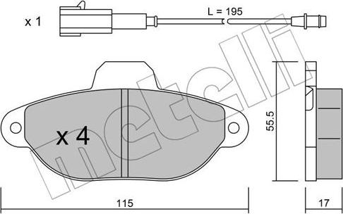 Metelli 22-0159-2 - Jarrupala, levyjarru inparts.fi