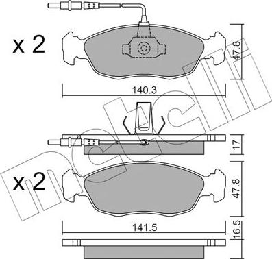 Metelli 22-0156-0 - Jarrupala, levyjarru inparts.fi