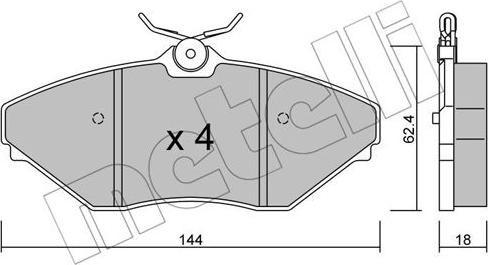 Metelli 22-0887-0 - Jarrupala, levyjarru inparts.fi