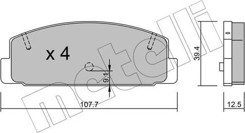 Metelli 22-0302-2 - Jarrupala, levyjarru inparts.fi