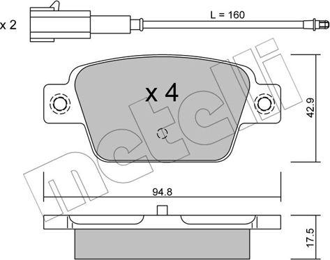 Metelli 22-0323-1 - Jarrupala, levyjarru inparts.fi