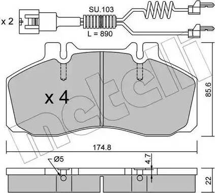 Metelli 22-0266-0K - Jarrupala, levyjarru inparts.fi