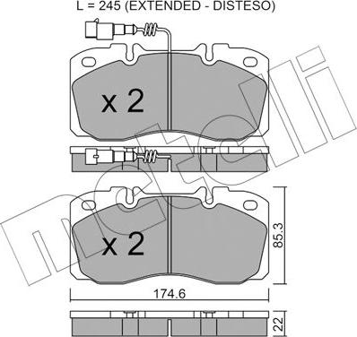 Metelli 22-0268-5 - Jarrupala, levyjarru inparts.fi