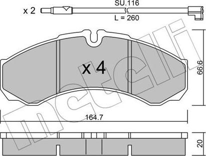 Metelli 22-0212-7K - Jarrupala, levyjarru inparts.fi