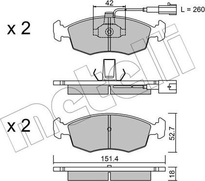 Metelli 22-0274-1 - Jarrupala, levyjarru inparts.fi