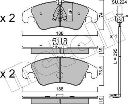 Metelli 22-0775-4K - Jarrupala, levyjarru inparts.fi