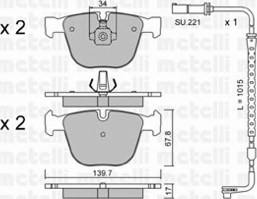 Metelli 2207733K - Jarrupala, levyjarru inparts.fi