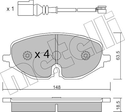 Metelli 22-1280-0 - Jarrupala, levyjarru inparts.fi