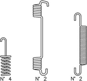 Metelli K354 - Tarvikesarja, jarrukengät inparts.fi