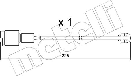 Metelli SU.075 - Kulumisenilmaisin, jarrupala inparts.fi