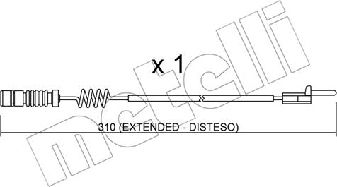 Metelli SU.162 - Kulumisenilmaisin, jarrupala inparts.fi