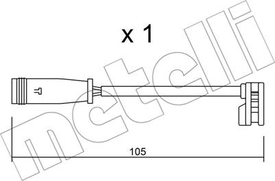 Metelli SU.313 - Kulumisenilmaisin, jarrupala inparts.fi