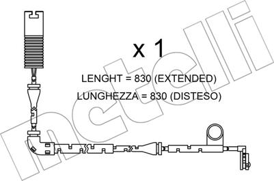 Metelli SU.327 - Kulumisenilmaisin, jarrupala inparts.fi