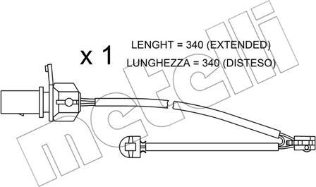 Metelli SU.295 - Kulumisenilmaisin, jarrupala inparts.fi