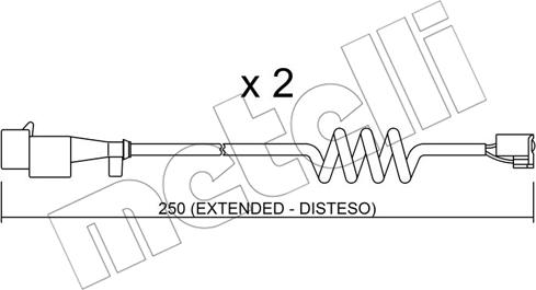 Metelli SU.227K - Kulumisenilmaisin, jarrupala inparts.fi