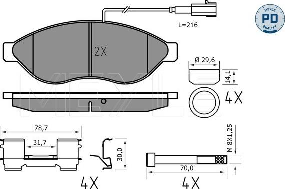 Meyle 025 244 6819-2/PD - Jarrupala, levyjarru inparts.fi