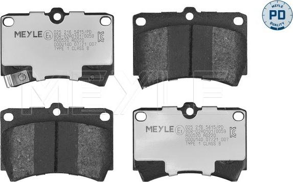 Meyle 025 216 5415/PD - Jarrupala, levyjarru inparts.fi