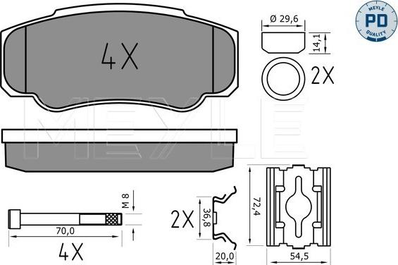 Meyle 025 239 2120/PD - Jarrupala, levyjarru inparts.fi