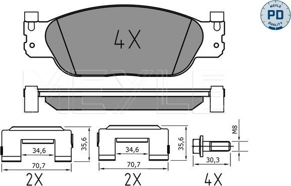 Meyle 025 234 2318/PD - Jarrupala, levyjarru inparts.fi